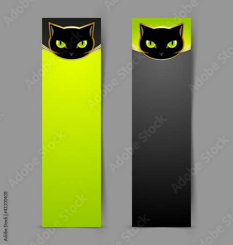 Black cat head banners