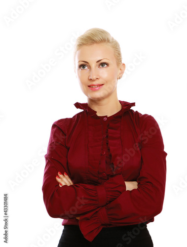 Young businesswoman with folded arms photo