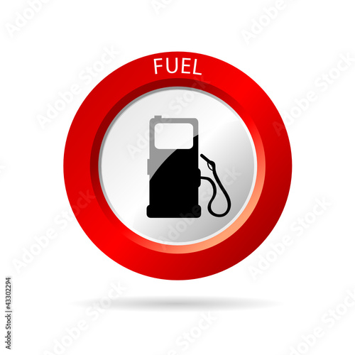 gas pump red icon vector illustration