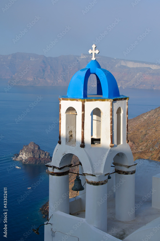Greek church chapell in Santorini, Greece