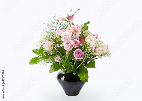 Wallpaper Mural bunch of rose flowers on white background Torontodigital.ca