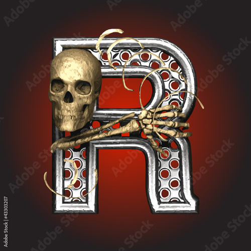 Vector Metal figure with skeleton