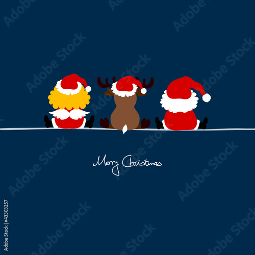 Santa, Angel & Reindeer Santa´s Hat Dark Blue