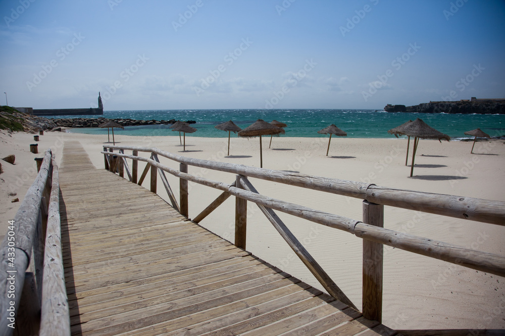 Empty beach in Tarifa, Spain. Empty beach in Tarifa, Spain.