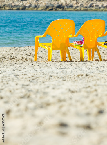 Sea and chairs