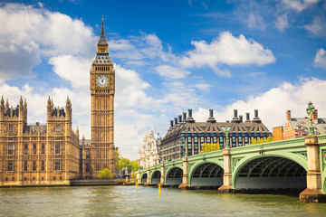 Wandcirkels Londen Big Ben en parlementsgebouw Londen  © sborisov