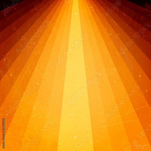 Golden light beams with grunge elements