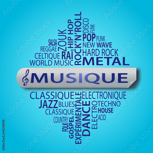 nuage de mots ; musique