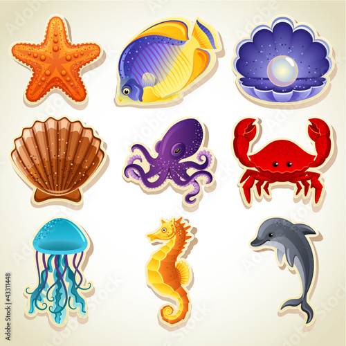 Sea animals icons