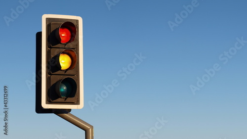 UK style traffic lights. photo