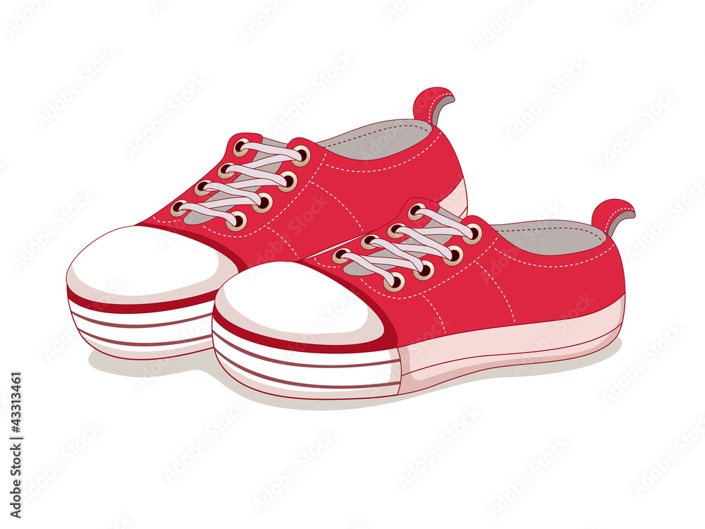 Sneakers vector, canvas shoes Sneakers vector, canvas shoes