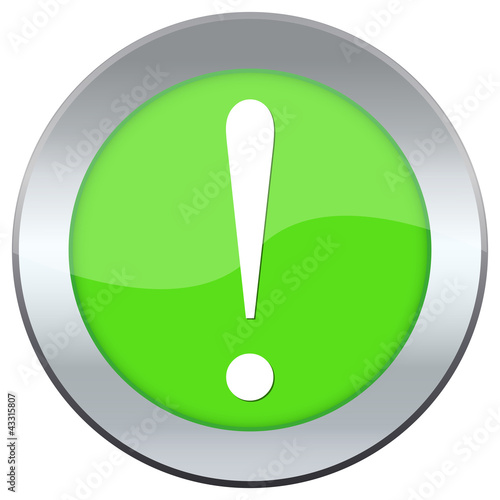 web button with an exclamation mark