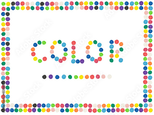 Colorful Plasticine frame isolated on white background
