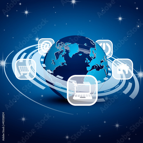 planète, réseau/connexion/partage