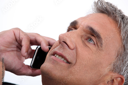 Portrait of man on the phone