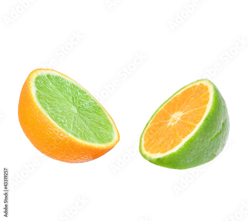 Lime in orange and orange i...