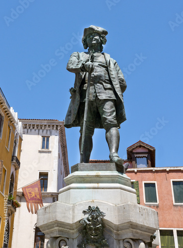 Carlo Goldoni Statue Venice Italy photo