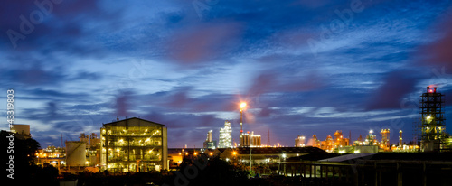 twilight in petrochemical plant