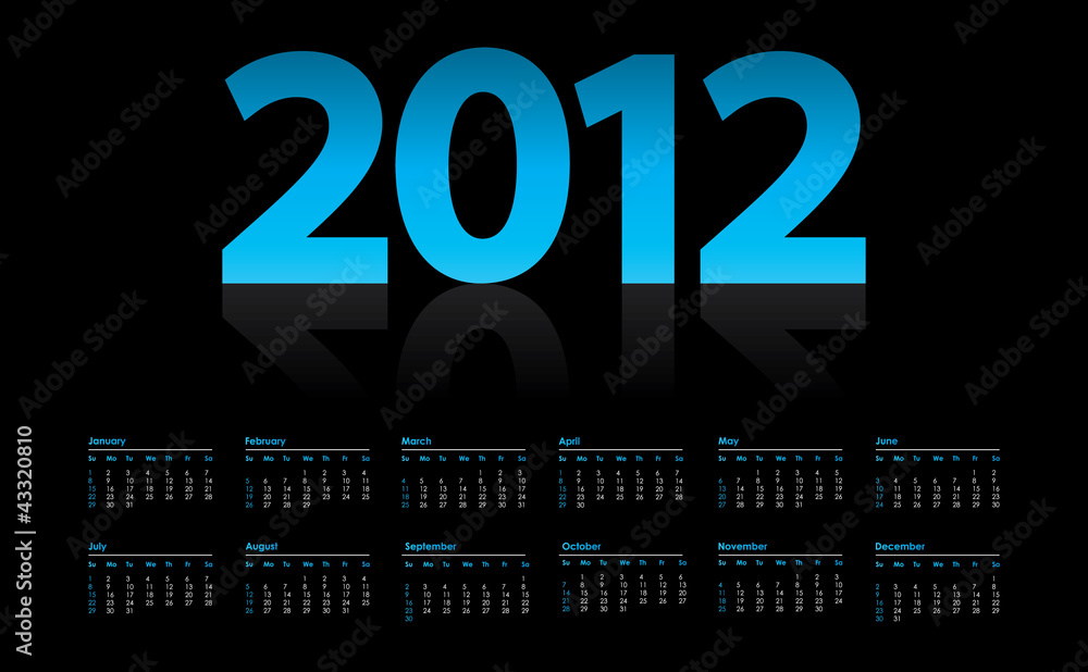 calendar for 2012, week starts on Sunday calendar for 2012, week starts on Sunday