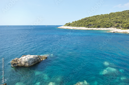 beautiful idillic bay in hvar, croatia