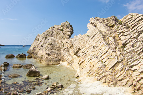 sea rocks, rocky beach in croatia