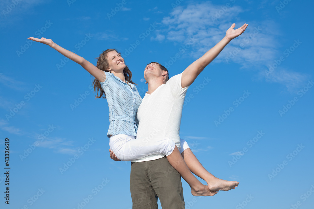 Attractive couple outdoors Attractive couple outdoors