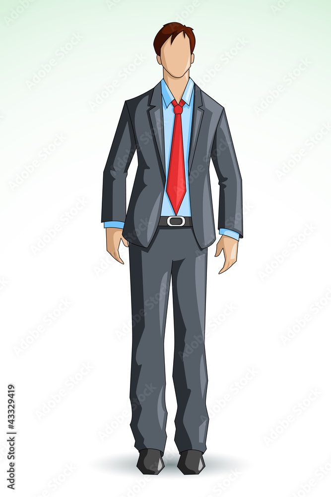 Editable vector illustration of Business Executive standing Editable vector illustration of Business Executive standing