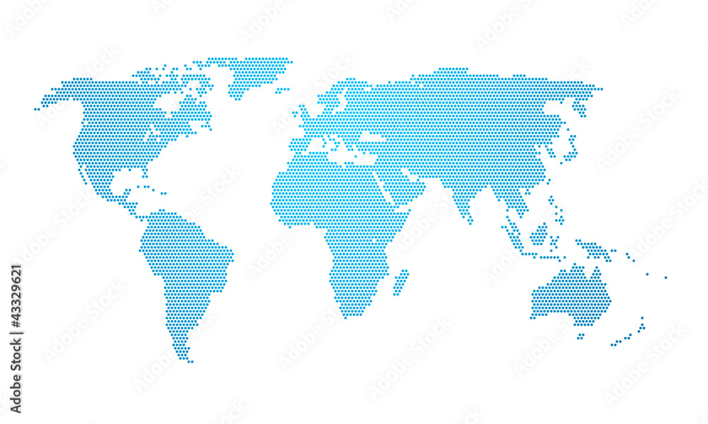 earth map dotted