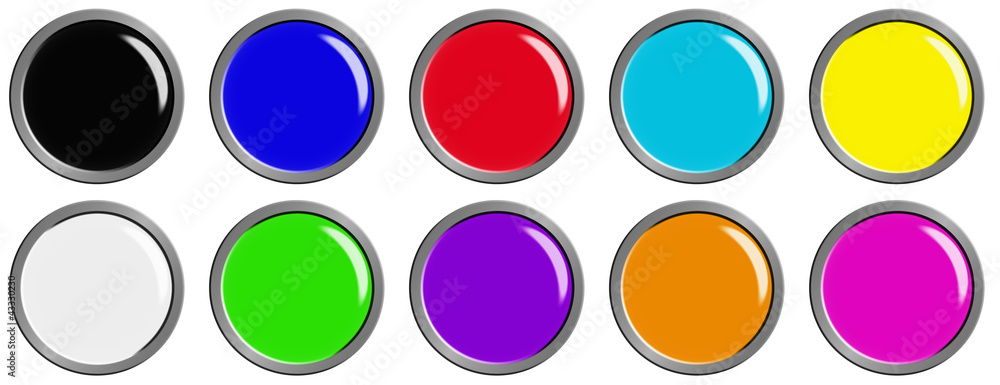 Web-Buttons in Edelstahleinfassung Web-Buttons in Edelstahleinfassung