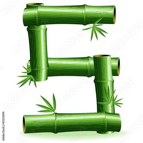 Bambù Lettera S-Bamboo Logo Sign Letter S-Vector