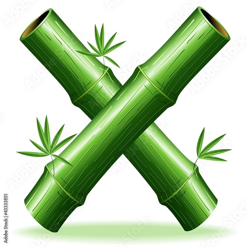 Bambù Lettera X-Bamboo Logo Sign Letter X-Vector