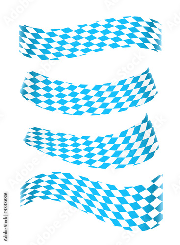 Set of banners in bavarian colors