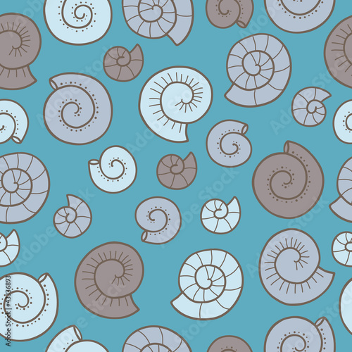 Pattern with sea cockleshells