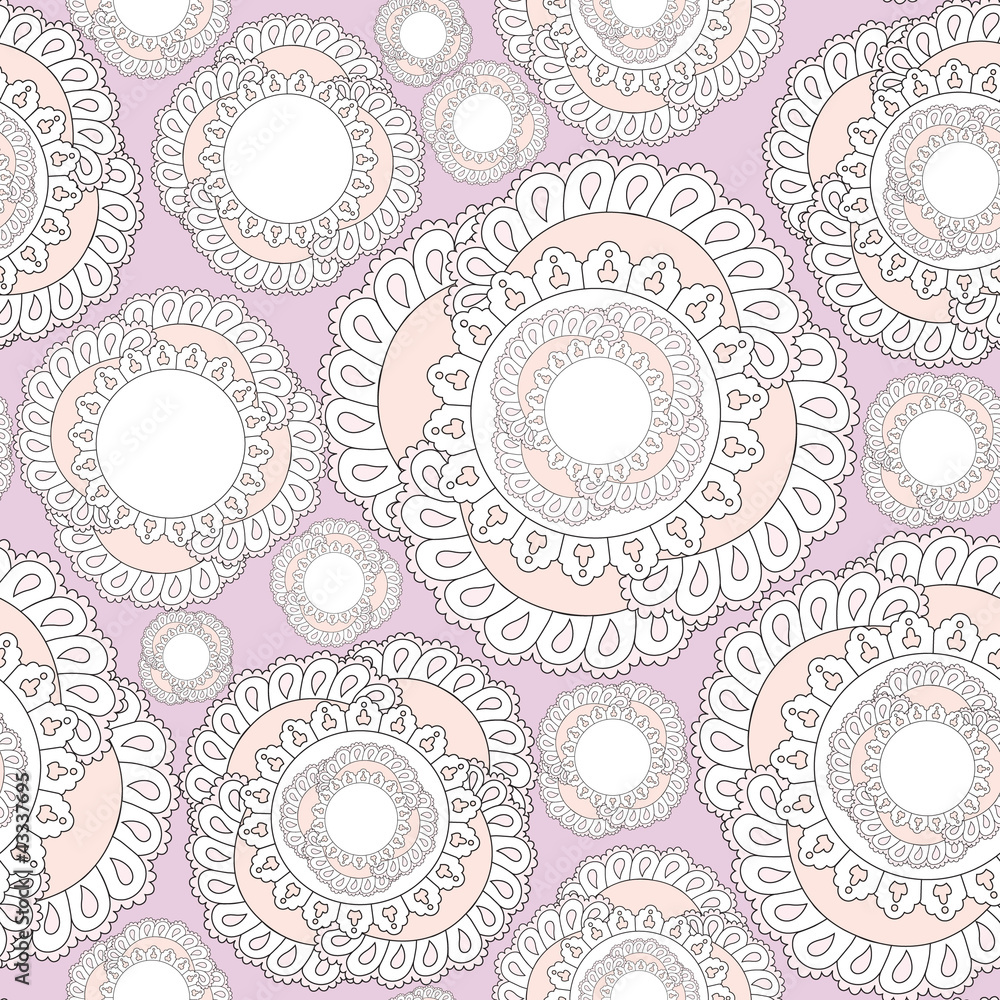 seamless pattern with lacy flowers on lilac background seamless pattern with lacy flowers on lilac background