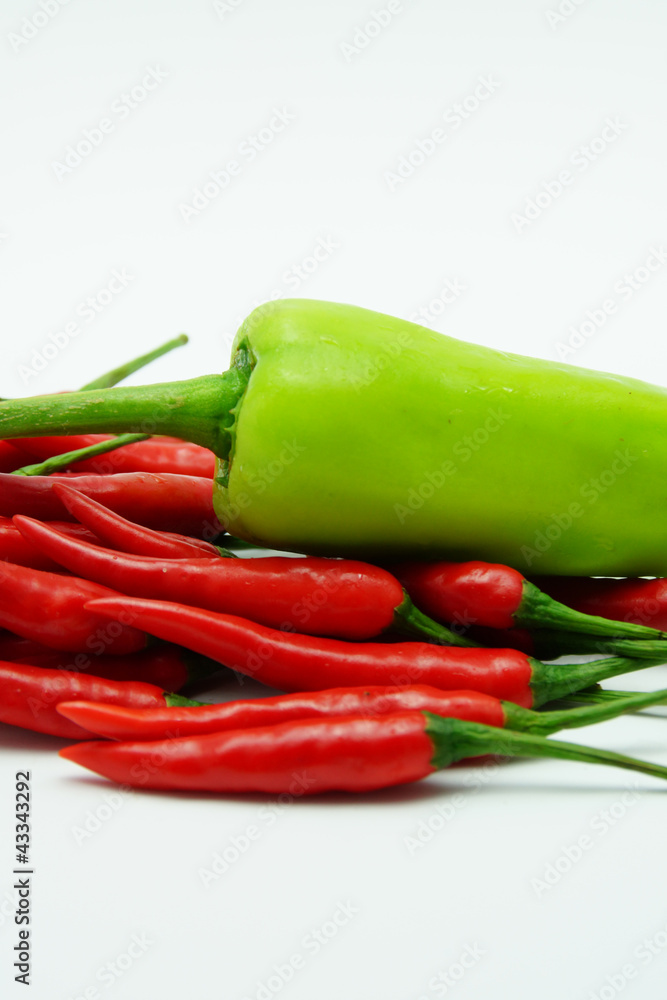 Red Hot Chili and Green Bell Pepper