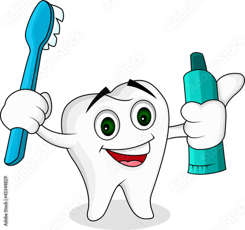 tooth cartoon character