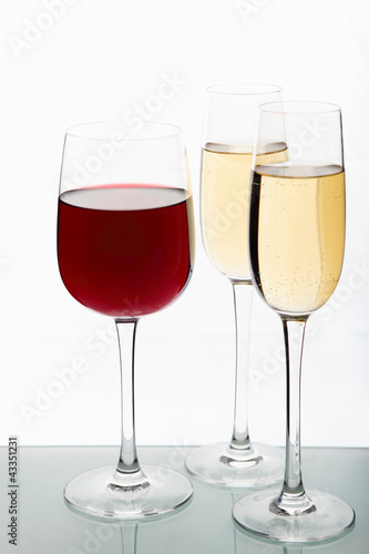 Glasses with wine