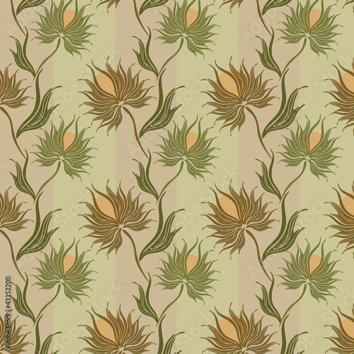 Wallpaper Mural spiny-flower-pattern Torontodigital.ca