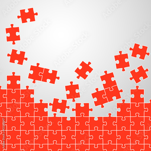 Puzzleteile Hintergrund rot