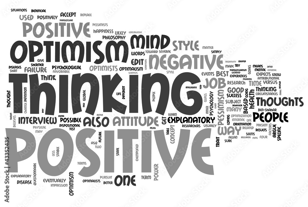 Fototapeta premium Positive thinking