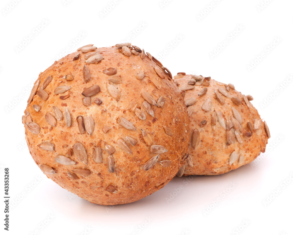 Two sandwich bun with sunflower seeds Two sandwich bun with sunflower seeds