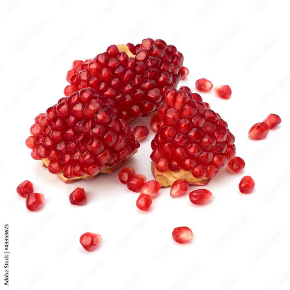 Ripe pomegranate piece Ripe pomegranate piece