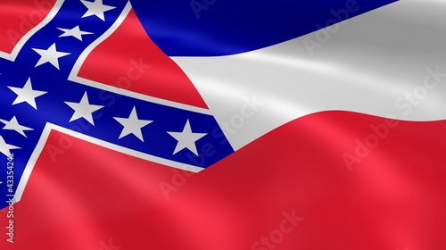 Mississippian flag in the wind photo