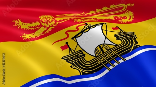 New Brunswicker flag in the wind