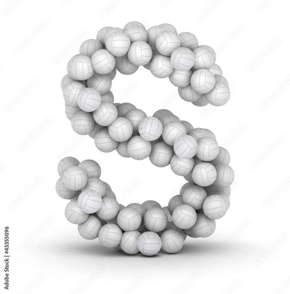 Obraz premium Letter S, from voleyballs