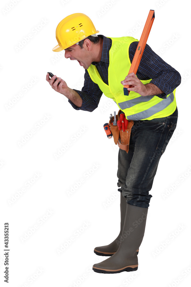 Foreman screaming on the phone Foreman screaming on the phone