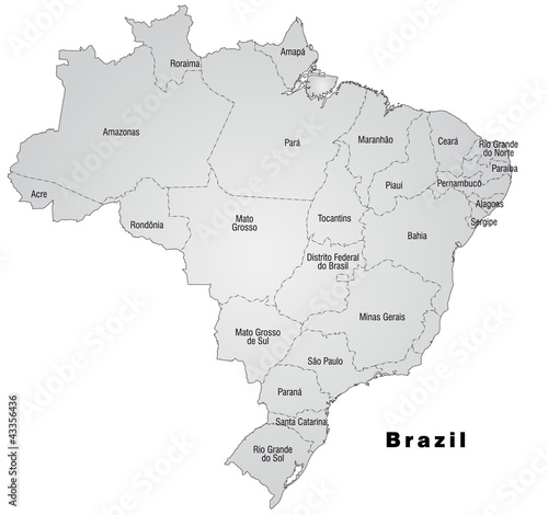Brasilien mit Landesgrenzen