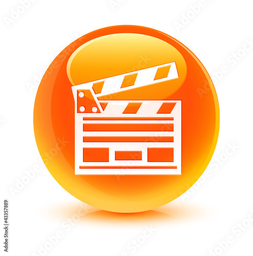 Video Clip Orange Button