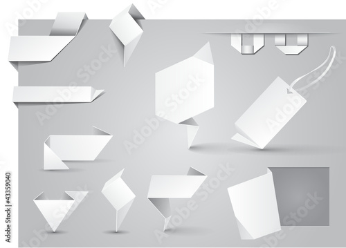 Etikette Set Origami