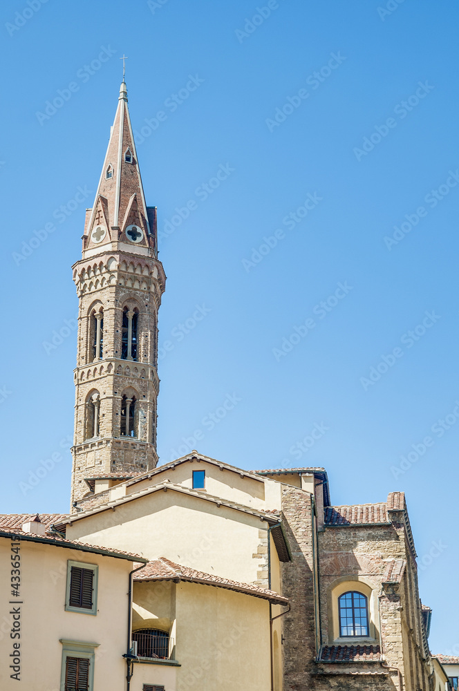 The Badia Fiorentina, an abbey and church at Florence, Italy